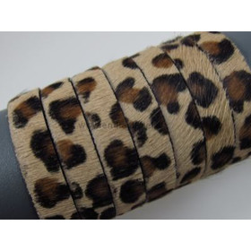 flaches Lederband 10,0 x 2,0mm - Leopard