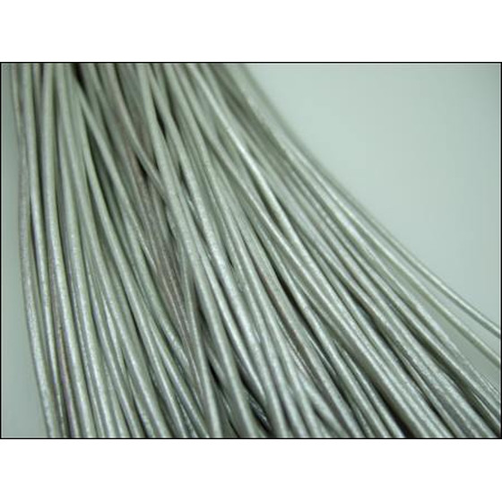 Lederschnur rund ca, 1,0mm - perlmutt (metallic)