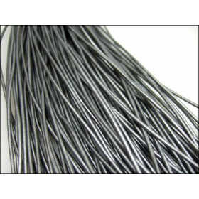 Lederschnur rund ca, 1,0mm - stahl (metallic)