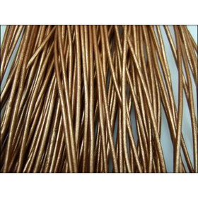 Lederschnur rund ca, 1,0mm - bronze (metallic)