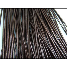 Lederschnur rund ca, 1,0mm - schoko (metallic)