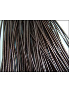 Lederschnur rund ca, 1,0mm - schoko (metallic)