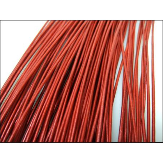 Lederschnur rund ca, 1,5mm - cranberry (metallic)