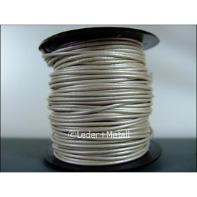 25 Meter Lederschnur rund ca, 1,0mm - perlmutt (metallic)