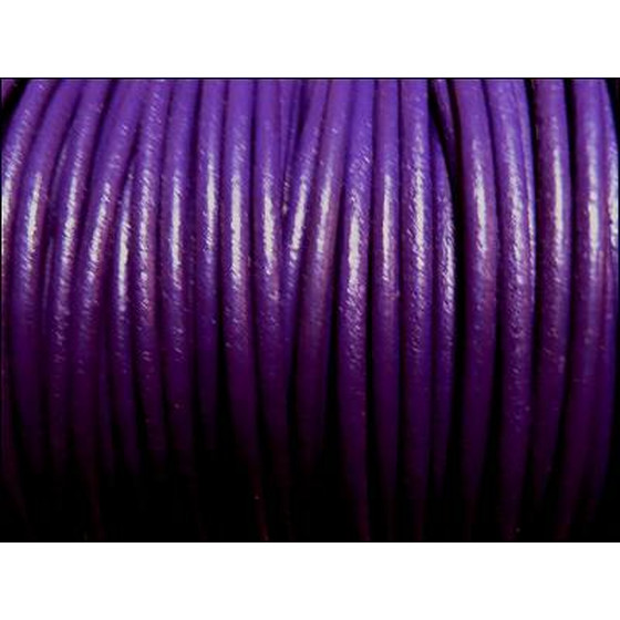 25 Meter Lederschnur rund ca, 1,0mm - violett