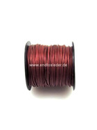 25 Meter Lederschnur rund ca, 1,0mm - cranberry (metallic)