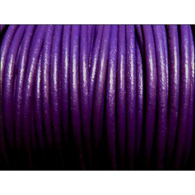 25 Meter Lederschnur rund ca, 1,5mm - violett