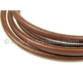 Kernlederriemen rund ca, 2,0mm - cognac