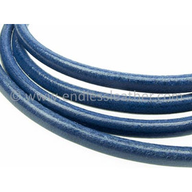 Kernlederriemen rund ca, 2,0mm - blau