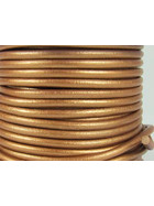 Kernlederriemen rund ca, 2,0mm - bronze (metallic)