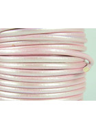 Kernlederriemen rund ca, 2,0mm - rosa (metallic)