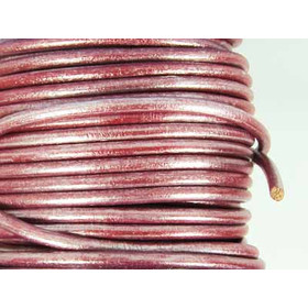 Kernlederriemen rund ca, 2,0mm - rot (metallic)