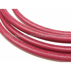 Kernlederriemen rund ca, 3,0mm - pink