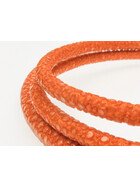 Rochenlederband ca, 4mm (Länge: 43-45cm) - orange