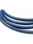 Kernlederriemen oval ca, 8,0 x 6,0mm - blau