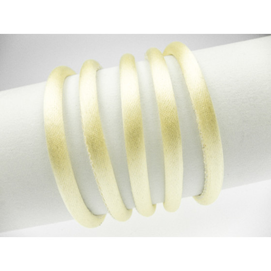 Seidenband rund gesäumt 2,5mm -  pastellgelb