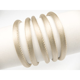 Seidenband rund gesäumt 4mm - beige