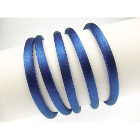 Seidenband rund gesäumt 4mm - royalblau