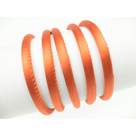 Seidenband rund gesäumt 4mm - papaya