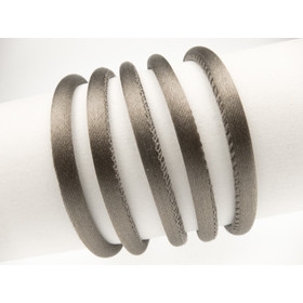 Seidenband rund gesäumt 5mm - taupe