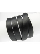 Seidenband ohne Kern ca, Ø8,0 x 4,0mm - schwarz