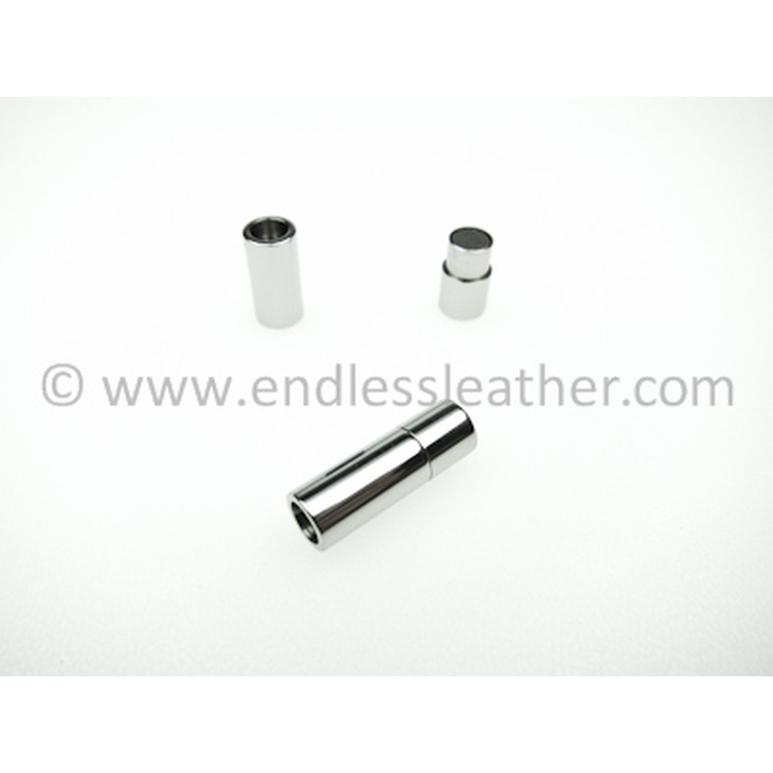 L/P 1 Silberfarbe Edelstahl Zylinder Magnetverschluss Magnetschließe 17x5.4mm 