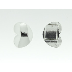 Zinn-Magnetverschluss, Herz, 10,0x2,0mm - Echtversilbert