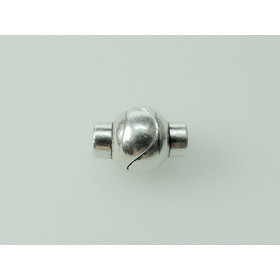 Zinn-Magnetverschluss, Kugel, 3,0mm - Antik Silber