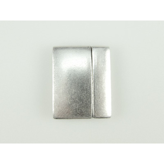 Zinn-Magnetverschluss, flach, 30,0x3,0mm - Antik Silber