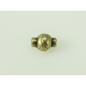 Zinn-Magnetverschluss, Kugel, 3,0mm - Antik Gold