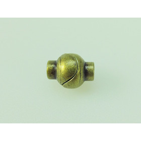 Zinn-Magnetverschluss, Kugel, 4,0mm - Antik Gold