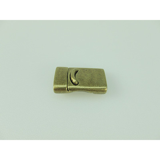 Zinn-Magnetverschluss, flach, 14,0x4,0mm - Antik Gold