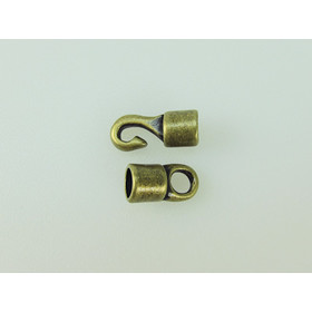 Zinn-Hakenerschluss, 6,0mm - Antik Gold