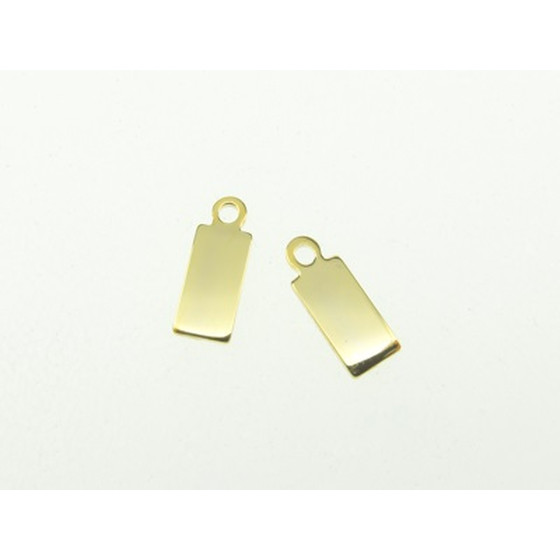 Edelstahl-Logoanhänger 8,0x4,0mm - goldplattiert