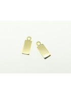 Edelstahl-Logoanhänger 8,0x4,0mm - goldplattiert