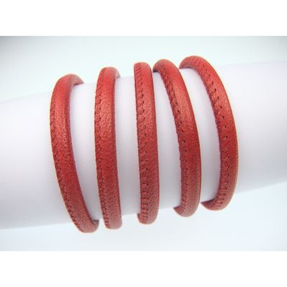 Eco Cord® Bio-Nappaleder rund gesäumt Ø2,5mm - rot