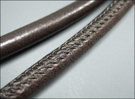Nappaleder rund gesäumt Ø8,0mm - dunkelbraun