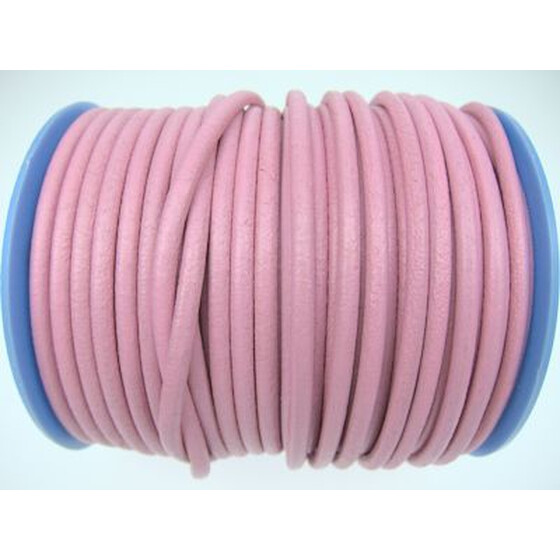 Kernlederriemen rund ca, 3,0mm - rosa