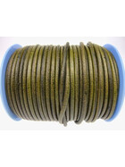 Kernlederriemen rund ca, 3,0mm - olive