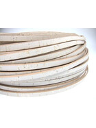 Korkband ca, 5 x 2 mm - vintage weiß