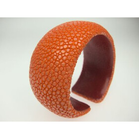 Rochenleder Armspange, Breite 30mm - orange