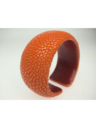 Rochenleder Armspange, Breite 30mm - orange