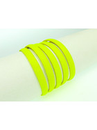 Flaches Lederband 5,0x2,0mm - neon gelb