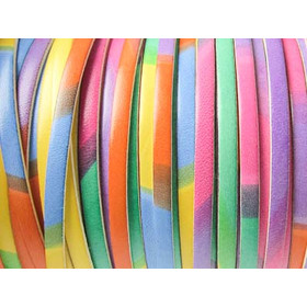 fl, Lederband 5,0 x 2,0mm - multicolor3 (pastell)