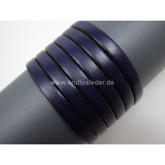 fl, Lederband 5,0 x 2,0mm - violett (schw, Rand)