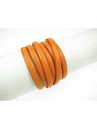 flaches Lederband 5,0 x 2,0mm - orange