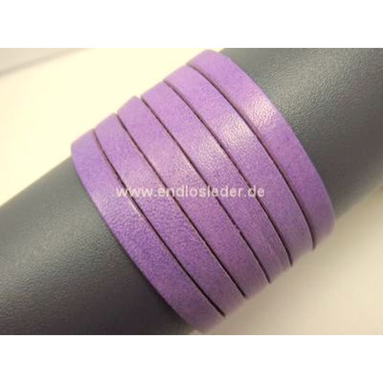 flaches Lederband 10,0 x 2,0mm - pastellviolett