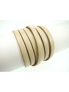 flaches Lederband 10,0 x 2,0mm - pastellbeige